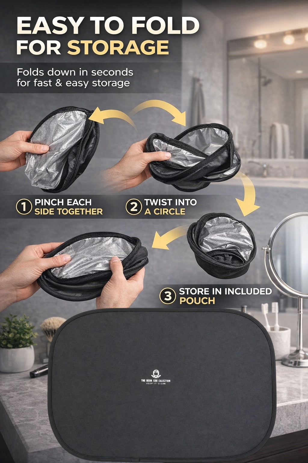Beard Hair Catcher – Bathroom Sink Cover